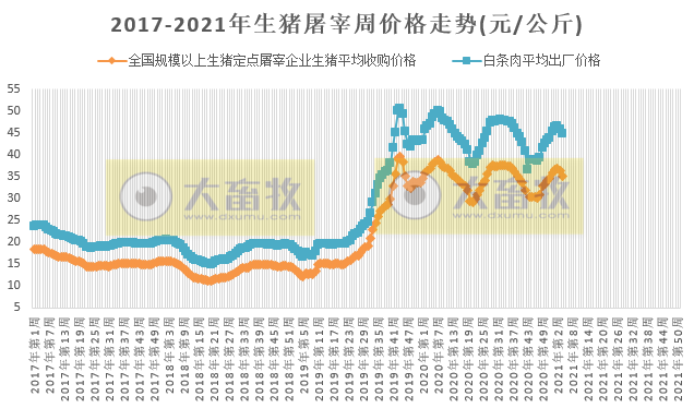 2021.02.05-今日猪价一片绿油油，跌破16元，又一次证实我国出现了非洲猪瘟变异毒株，屠企生猪收购价连跌2周，生猪期货行情上涨
