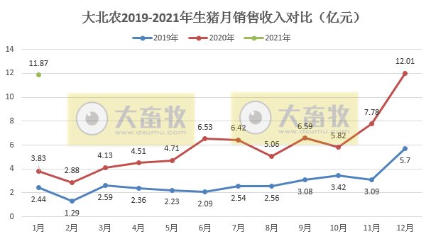 大北农1月生猪销量同比增长250%