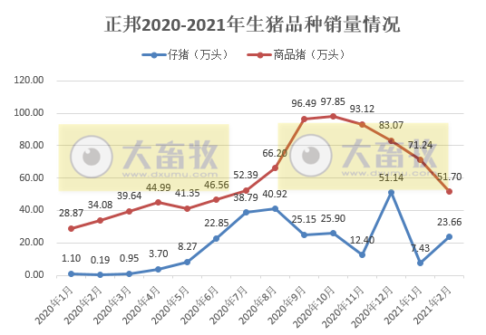 正邦科技：1-2月生猪销量154万头，同比增长140%