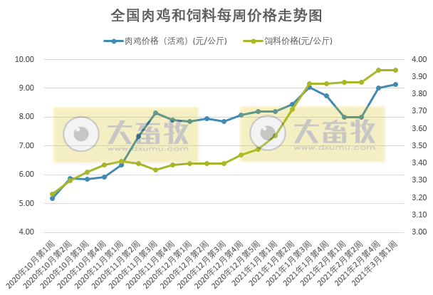 【3月第1周家禽周报】家禽产品价格下降,圣农、湘佳等公司家禽项目开工,吉林从新西兰进口3.3万只祖代种鸡可产亿只商品鸡