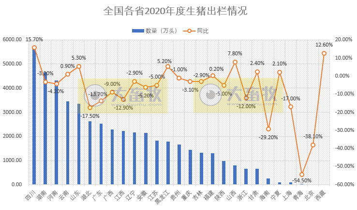 非瘟的影响到底有多大？ 生猪业恢复得如何？2020年全国各省生猪情况