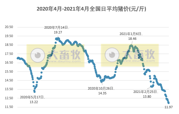2021.4.6-今日猪价跌破12元，比今年最高价少6.5元跌32%，4月首起非瘟疫情暴发，在这里养一头黑猪补300元，双汇净利连续三年两位数快速增长