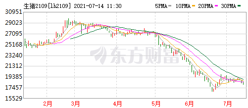 2021.7.14-今日猪价一片绿油油，仔猪价格连跌16周，可否补栏？龙大肉食6月生猪销量环比下跌51%，海利生物上半年净利预增1500%