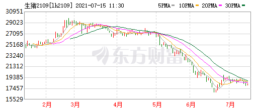 2021.7.15-今日猪价多地下跌，再次跌破8元，上半年全国生猪存栏约4.4亿头同增近3成，牧原上半年净利预超百亿，正邦预亏超12亿