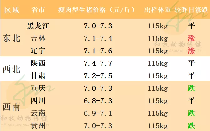【广州和牧动保】2021年7月27日猪价