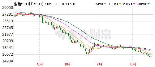 2021.8.18-今日猪价涨跌互现震荡，7月能繁母猪存栏下跌，终止21个月增长，仔猪价格跌破20元，通威上半年净利同增193.5%，菲律宾将推行免费非瘟疫苗