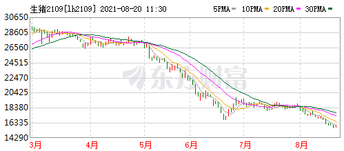 2021.8.20-今日猪价大面积下跌，生猪板块全面飘绿，温氏7月生猪养殖成本降至10元/斤，已竣工的猪苗产能4600万头，在这里县内生猪调运不强制附非瘟检测报告