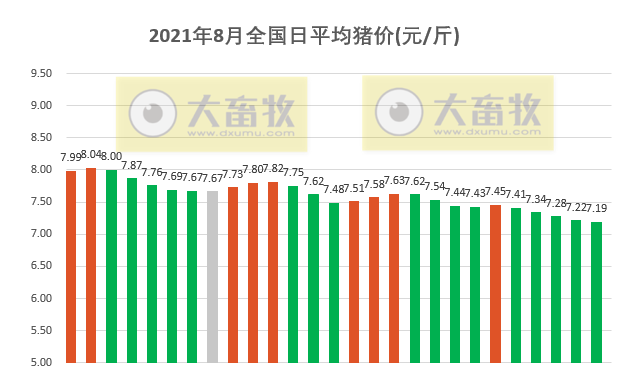 2021.8.27-今日猪价多地仍下跌而东北上涨,三大利好消息猪价会反弹吗?牧原、天康和瑞普披露半年报,赚多赚少都是因为二师兄,7天8国发生433起非瘟疫情