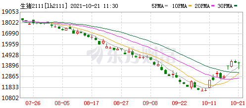 2021.10.21-今日猪价多地上涨，仔猪价格连跌30周至11.2元/斤，生猪养殖头均亏损633元连亏近5个月，9月猪饲料产量环降