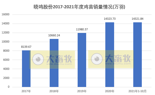 晓鸣股份：鸡苗单月销量连续增长4个月，前10个月销量接近去年全年销量