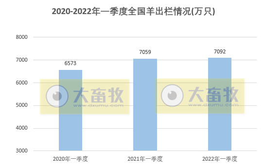 2022年一季度全国畜牧业情况