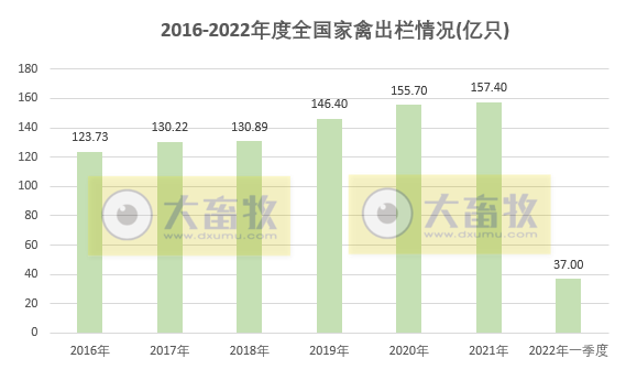 2022年一季度全国畜牧业情况