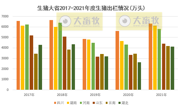 全国各省2021年度及2022年1季度生猪生产情况