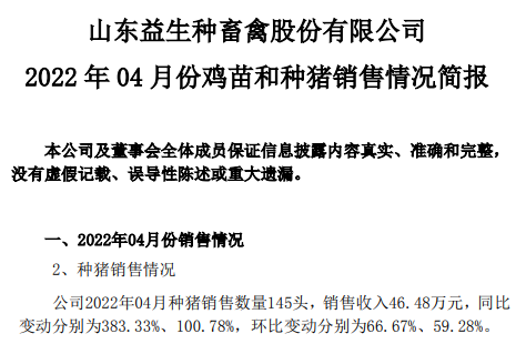 牧原、温氏等17家上市猪企2022年4月生猪销售情况