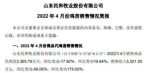 温氏、立华等9家上市家禽企业2022年4月及前4月家禽销售情况