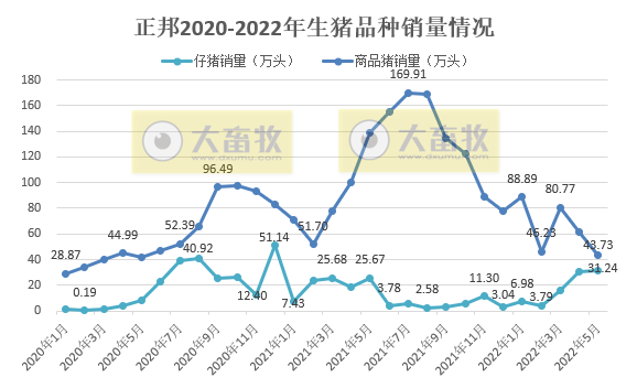 18家上市猪企2022年5月生猪销售数据汇总
