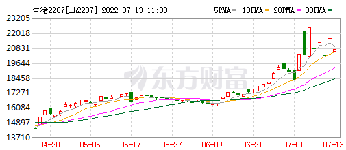 2022.07.13-今日猪价东北华东上涨西南下跌,快速上涨态势已经基本结束;猪价内低外高,为何依然在进口猪肉?天邦和大北农上半年生猪数据