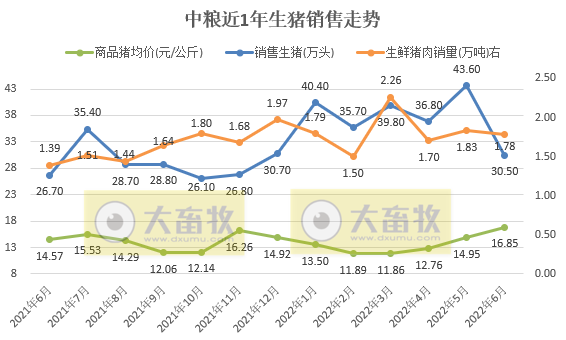 19家上市猪企2022年6月及上半年生猪销售数据汇总