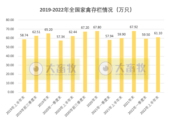 2022年上半年全国畜牧业情况
