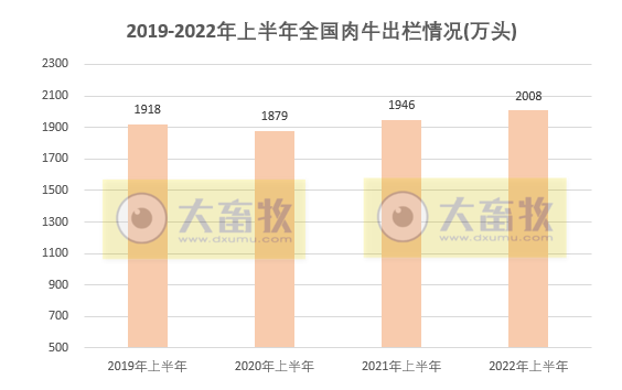 2022年上半年全国畜牧业情况