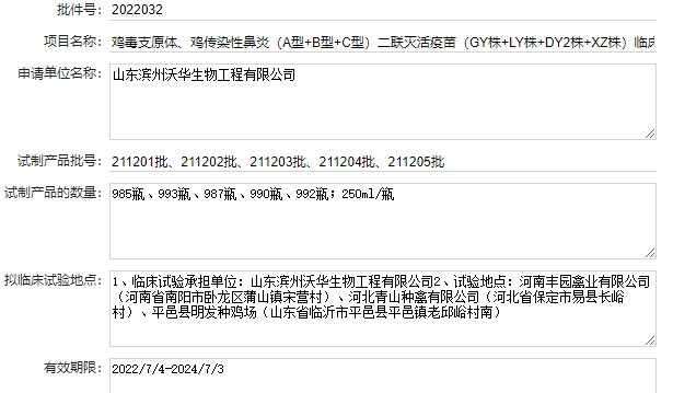 最新鸡传染性鼻炎疫苗品种和厂家汇总(2022年版)