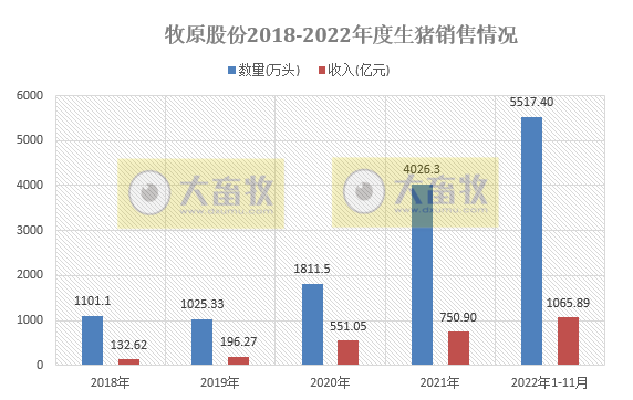 牧原股份：生猪收入突破1000亿元，且上调今年生猪出栏最高目标至6200万头
