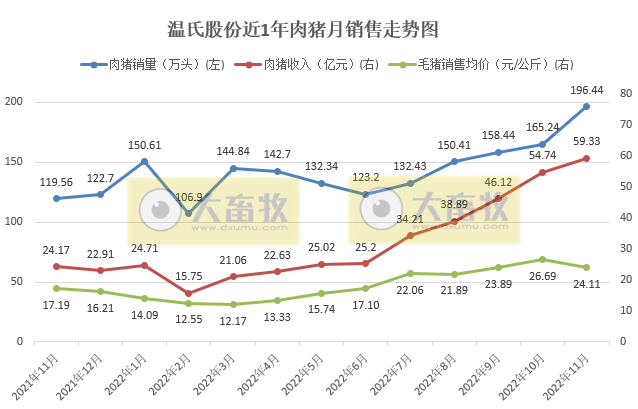 温氏股份:单月生猪销量基本恢复至非瘟前水平,单月收入创历史新高