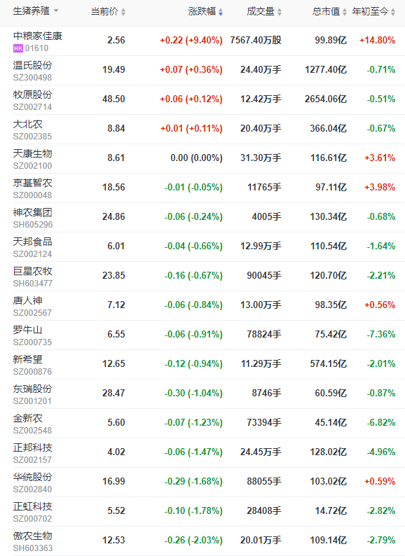 2023.01.12今日猪价