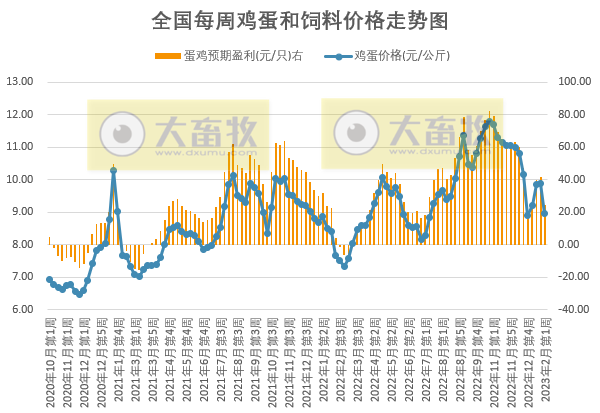 猪粮比跌破5预计发布一级预警,养猪头均亏损近300元——发改委发布2023年2月第1周生猪和家禽盈利情况及预期