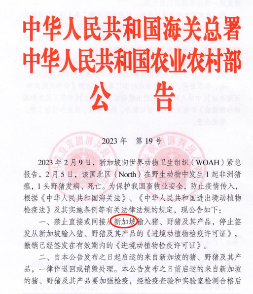 土耳其因禽流感疫情扑杀139万只家禽，美国、加拿大和智利有多种动物感染H5病毒，防止新加坡非瘟传入我国——一周国际动物疫情动态（2023年2月23日-3月1日）