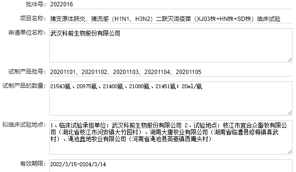 最新猪流感疫苗品种及厂家汇总（2022年版） 
