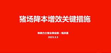 钱洪喜:猪场降本增效关键措施
