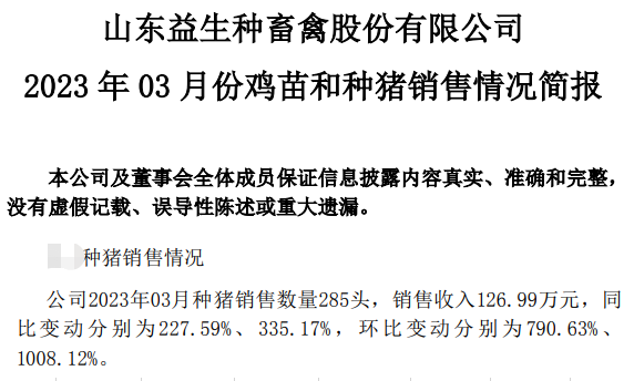 牧原、温氏等19家上市猪企2023年3月生猪销售情况汇总