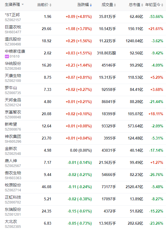 2023.05.16今日猪价