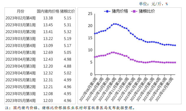 2023年5月国内和国际猪肉市场行情分析——国内猪肉价格继续下跌