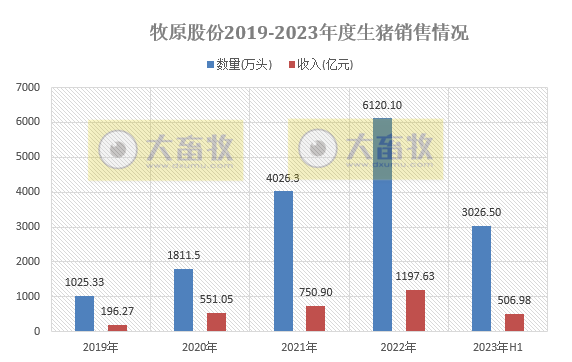 牧原股份:上半年生猪销量超3000万头收入超500亿,能繁母猪存栏首次突破300万头