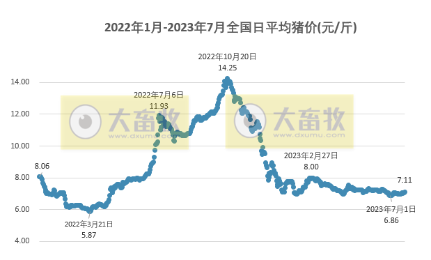 2023.07.22今日猪价