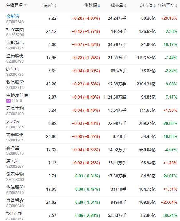 2023.08.04今日猪价