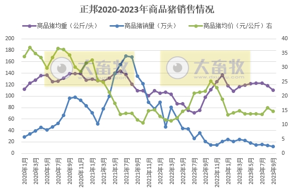 正邦科技：9月生猪收入2.5亿元创新低，前三季度生猪销量和收入均低于往年