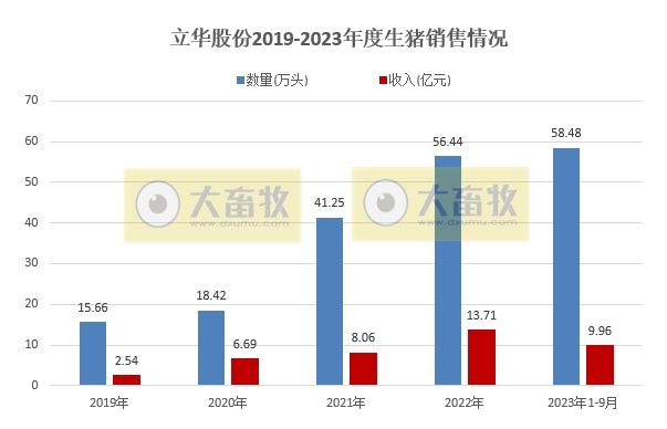 华统、京基、神农、立华和金新农2023年9月生猪销售情况