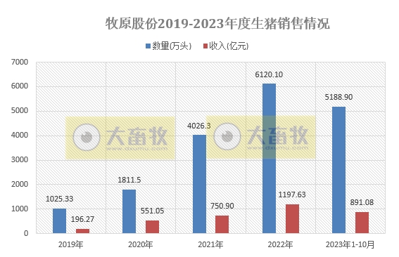 牧原股份：10月生猪销量488万头，为近8个月最低，且仔猪销量创新低