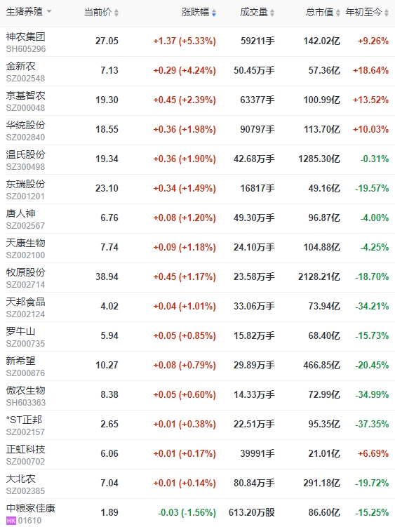 2023.11.25今日猪价