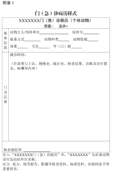 《动物诊疗病历管理规范》和《兽医处方格式及应用规范》（全文），自2024年5月1日起执行