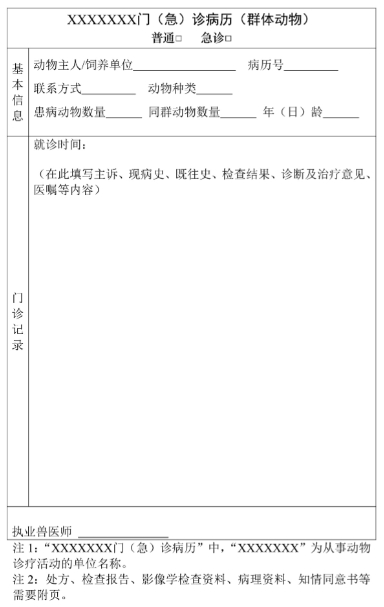 《动物诊疗病历管理规范》和《兽医处方格式及应用规范》(全文),自2024年5月1日起执行