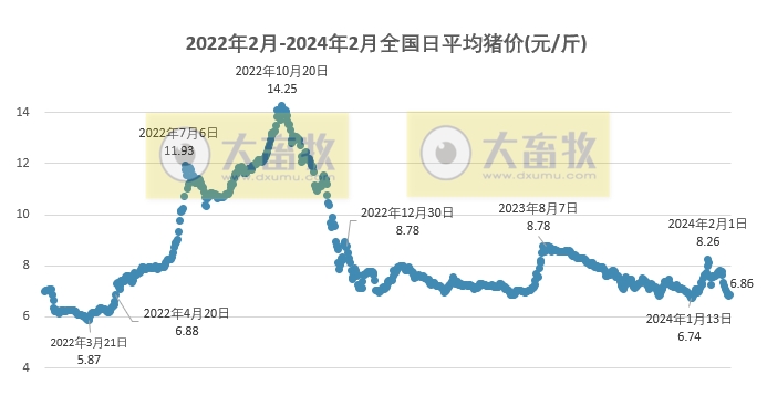 2024.02.25今日猪价