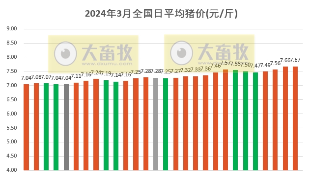 2024.03.28今日猪价——稳中有涨,广东上涨至8.5元