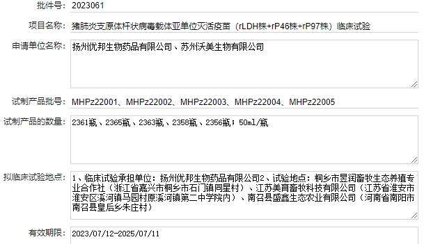 最新猪支原体肺炎疫苗品种和厂家汇总(2023年版)