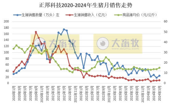 天康、正邦、京基和傲农2024年5月生猪销售情况