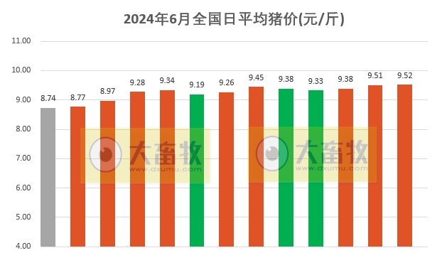 2024.06.13今日猪价——有涨有跌，有26省全面进入9元时代
