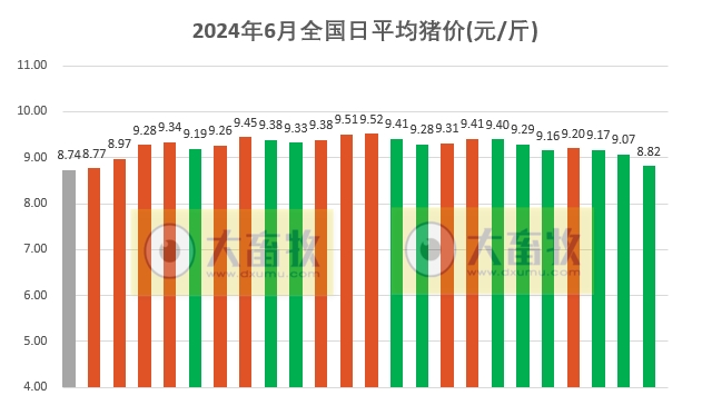 2024.06.24今日猪价——继续飘绿，跌破9元大关